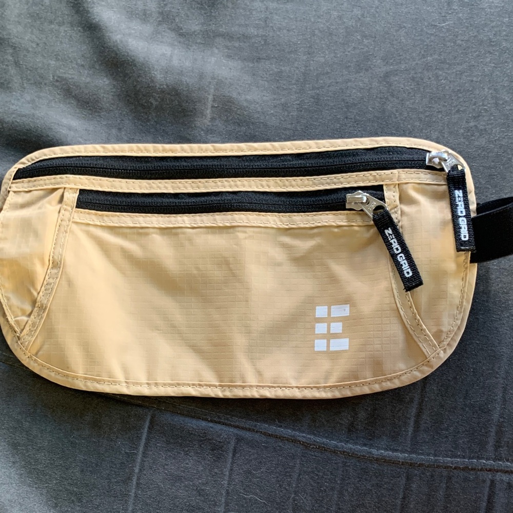 Beige Nylon Belt Bag